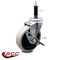 Service Caster 4 Inch Thermoplastic Rubber Wheel 3/4 Inch Expanding Stem Caster with Brake SCC-EX05S410-TPRS-SLB-34 - alternate 1